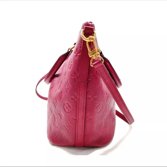 Auth Louis Vuitton LV Shoulder Bag M50638MAZARINE PM Red Monogram Empreinte